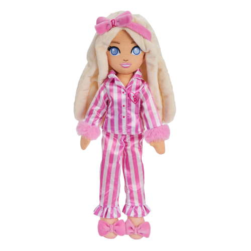Sweet Dreams Barbie “Malibu” Plush Soft Doll in Bedtime Outfit with Bow Headband, 13.5 Inch