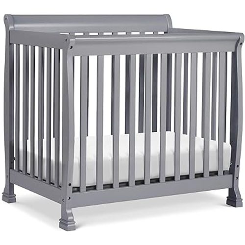 DaVinci Kalani 4-in-1 Convertible Mini Crib in Grey | Greenguard Gold Certified