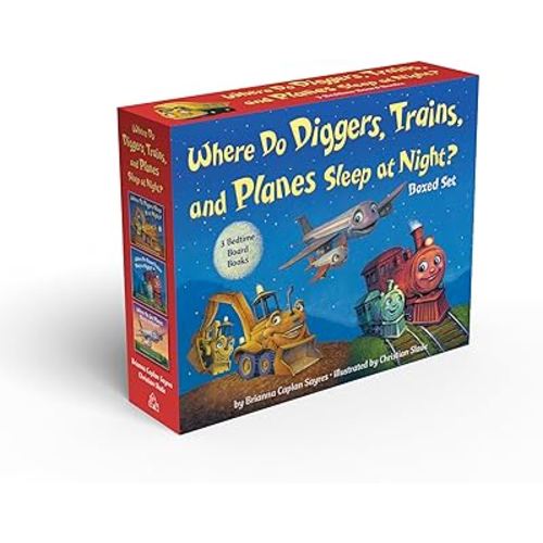 Where Do Diggers, Trains, and Planes Sleep at Night? Board Book Boxed Set (Where Do...Series)