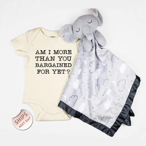 Am I More Than You Bargained For Yet?, Emo Baby Bodysuit and blanket, Lyric Bodysuit, Punk Rock Baby Sweater, Baby Shower Gift , 2000429