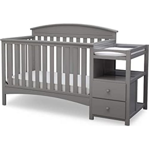 Delta Children Abby Convertible Crib and Changer, Grey