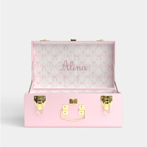 Mini Classic Trunk - Pink - Bella’s Bows / Embroidery