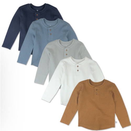 5-Pack Waffle Henley | Honest Baby Clothing