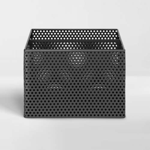 MEDIUM BLACK — Perforated Baskets FOR HIS CLOSET ORGANIZATION & STORAGE!