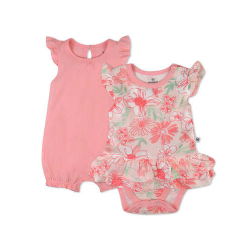 Honest Baby Clothing Organic Cotton Boy/Girl Bubble Romper and Bodysuit Dress Set, Newborn to 24M