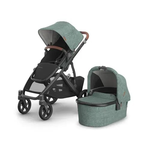 UPPAbaby Vista V3 With Bassinet Green Melange Gwen | Baby Bunting AU