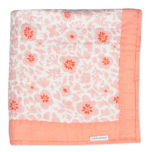 Organic Cotton Hand-Quilted Blanket, Rainbow Stripe | Honest Baby Clothing