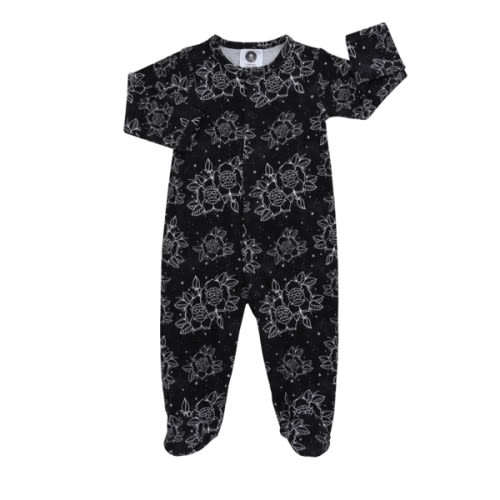 Dark Rose baby sleepsuit