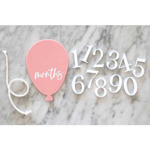 acrylic balloon baby age monthly milestone sign | baby gift | keepsake | baby shower | first year | month | new baby | engraved | marker
