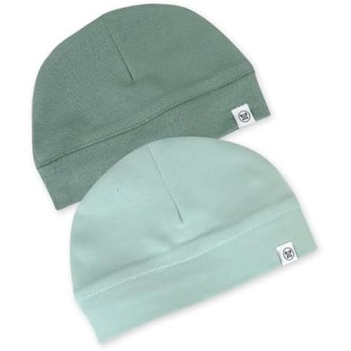 HonestBaby Multipack Caps Newborn Hats 100% Organic Cotton for Infant Baby Boys, Girls, Unisex