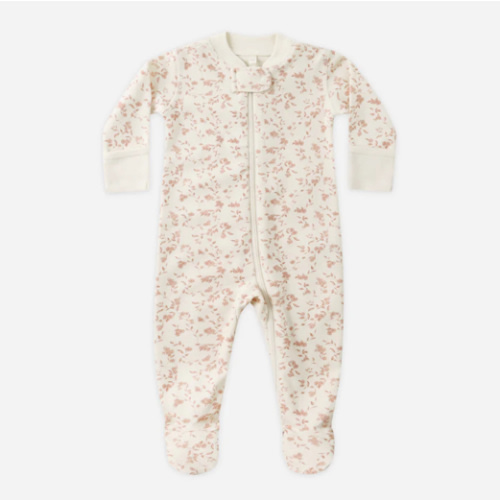 Zip Long Sleeve Sleeper Footie || French Garden – Quincy Mae