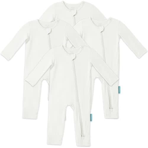 PurComfy Baby Long Sleeve Romper Jumpsuit, Premium Soft Rayon One Piece Pajamas Boy Girl 2-Way Zipper Coverall Sleeper