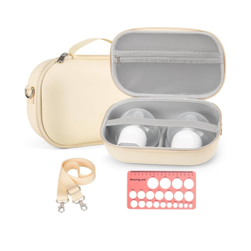 Breast Pump Bag for Momcozy S12 Pro/S9 Pro/M5/V2, Hard Shell Breast Pump Storage for Hands-Free Wearable Breast Pumps with Nipple Ruler, Pumping Travel Case for Breast Pump and Accessories