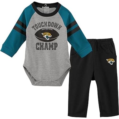 Outerstuff NFL Teams Newborn Baby Unisex Long Sleeve Touchdown Champ Bodysuit and Pant Set (0m-9m)