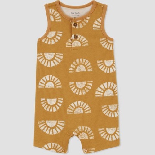 Carter's Just One You® Baby Boys' Sunrise Romper - Brown/White 6M