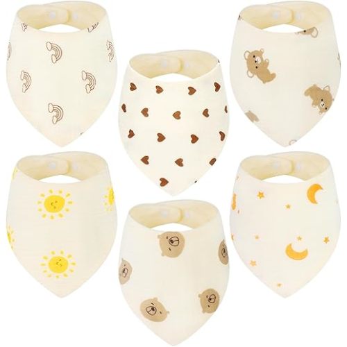 Accmor Muslin Baby Bibs Baby Bandana Drool Bibs for Girls Boys Teething and Drooling