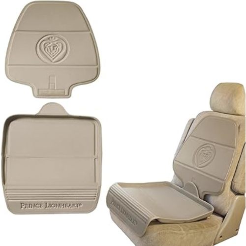 Prince Lionheart Car Seat Protector. The only 2 stage Seatsaver Designed with Thick padding, Nonabsorbent, waterproof, PVC foam material. Comparable with all baby and toddler car seats. (Beige)