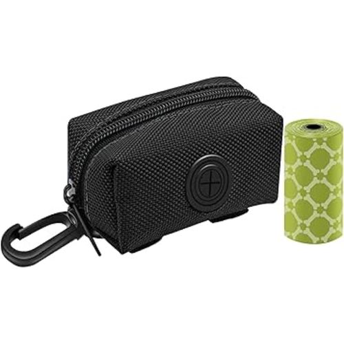Dog Poop Bag Holder, Poop Bag Holders for Leashes, CAKOVANO Pet Dog Waste Bag Dispenser Leash Attachment – Fits Any Dog Leash – Poop Bag Dispenser with 1 Free Rolls of Poop Bag