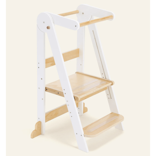 HARPPA Nordi | Foldable Toddler Tower – Compact Montessori-Inspired Standing Tower for Ages 2–6, Wooden Convertible Tower for Kitchen, Bathroom & More
