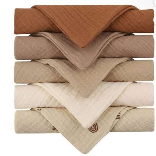 YEUHTLL 5pcs Baby Saliva Towel Absorbent Baby Burp Cloth Handkerchief Newborn Washcloth