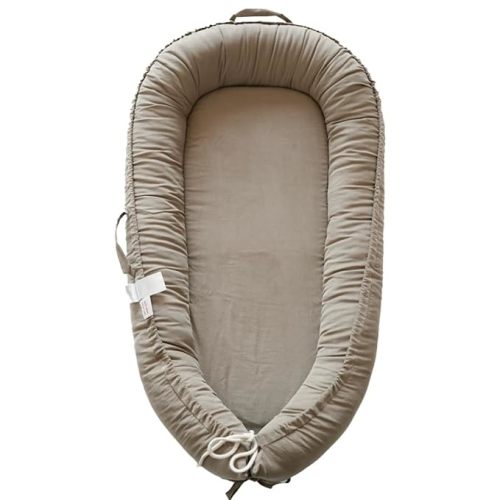 Infant Lounger, Baby Nest Cover for Baby Girls & Boys, Newborn Essentials for Baby 0-12 Months, 100% Cotton Breathable (Fields of Rye_Corduroy)