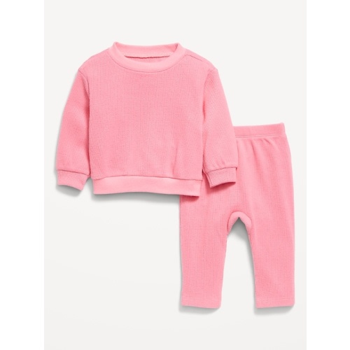 Crew-Neck Sweatshirt and Sweatpants Set for Baby