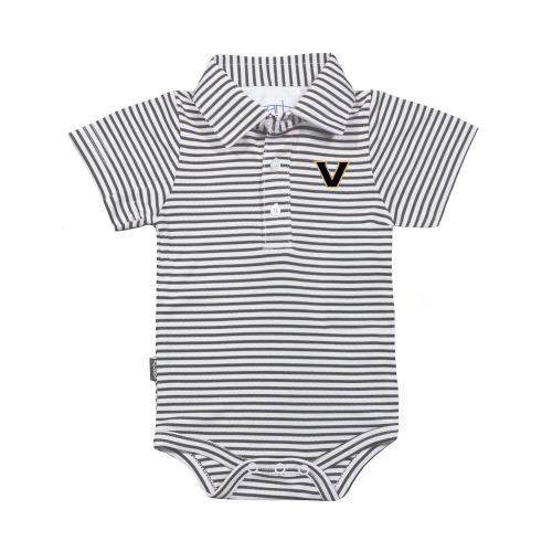 Infant Garb Charcoal/White Vanderbilt Commodores Carson Polo Bodysuit