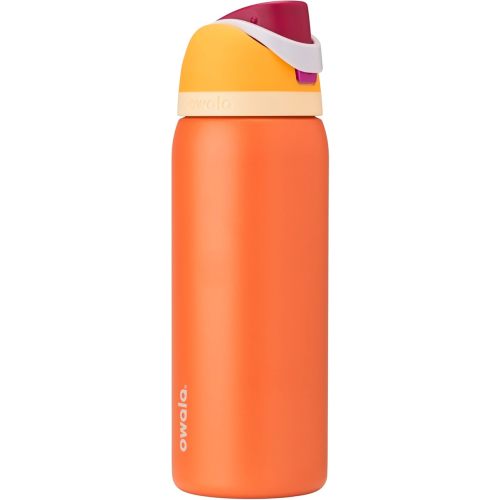 Owala FreeSip Insulated Stainless Steel Water Bottle with Straw for Sports, Travel, and School BPA-Free Sports Water Bottle, 32 oz, Citrus Crush