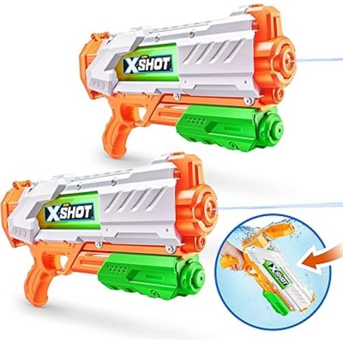 ZURU X-Shot Medium Water Blaster (2 Pack) - Fast-Fill Watergun, Fills in 1 Second!