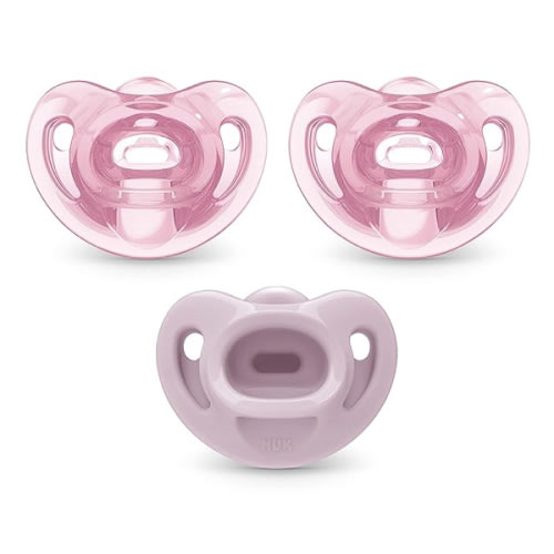 Amazon.com : NUK Comfy Orthodontic Pacifiers, 0-6 Months, Timeless Collection, 5 Count (Pack of 1) : Baby