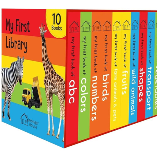 My First Library: Boxset of 10 Board Books for Kids