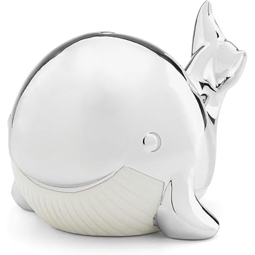 Reed & Barton Mystic Sea Whale Bank, 1.25 LB, Metallic