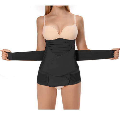 3 in 1 Postpartum Belly Band Wrap,Support Recovery Girdle Belt Post Pregnancy Belly Waist Post Partum Waist Binder Shapewear Black
