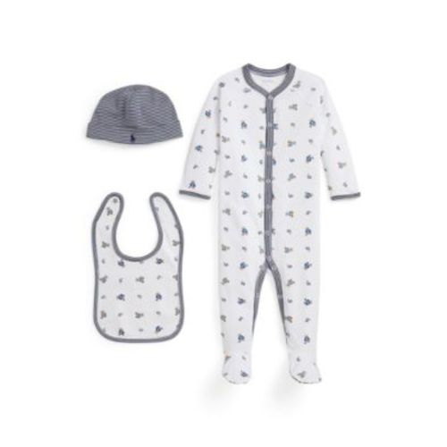 Baby Boys' Polo Bear Cotton 3-Piece Gift Set