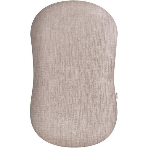 Muslin Baby Lounger Cover, Newborn Lounger Cover, Soft Cotton Breathable Lounger Pillow for Boys Girls Infant, Cover Only (Vintage Taupe)