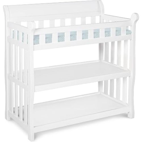 Delta Children Eclipse Changing Table with Changing Pad, White