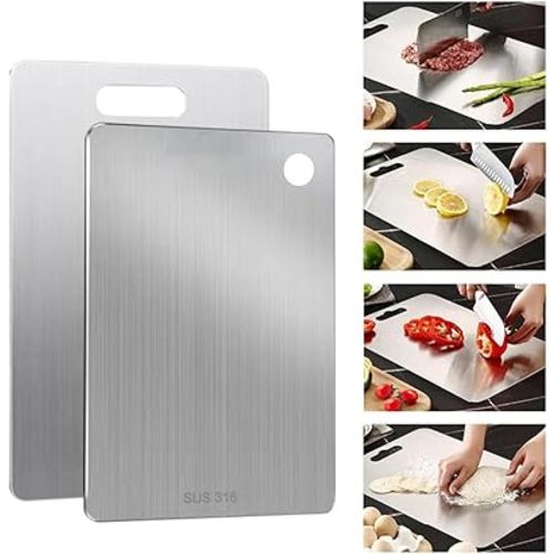 316L Stainless Steel Cutting Board - Dishwasher Safe, Nontoxic (1PC-XL 11x15.5in)