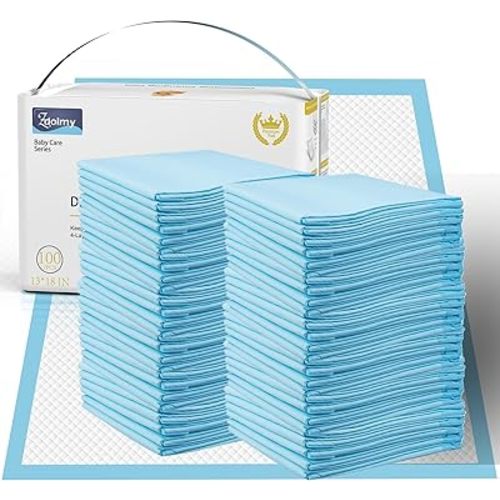 Baby Disposable Changing Pad, 100 Count Thicken and High Absorb Incontinence Changing Pad with Breathable, Waterproof, Soft Non-Woven Fabric, Underpad 13X18 inch- Extra Thick