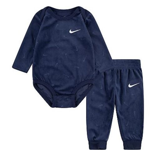 Baby Nike Velour Long Sleeve Bodysuit and Sweatpants 2-Piece Set