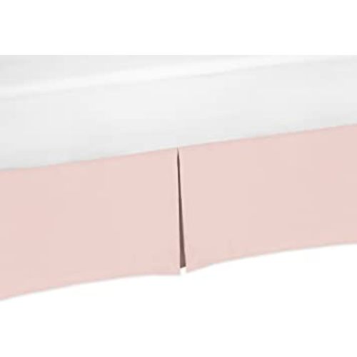 Blush Pink Baby Girl Pleated Crib Bed Skirt Dust Ruffle for Bedding Collections by Sweet Jojo Designs