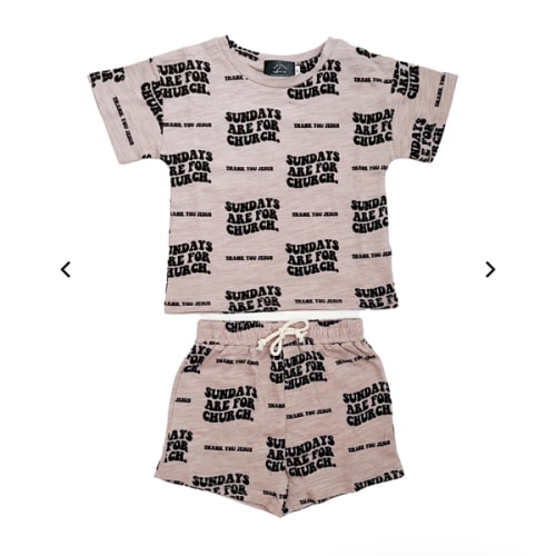 Sundays Are For Church Shorts & Tee Set – OUR HOUSE ABOVE