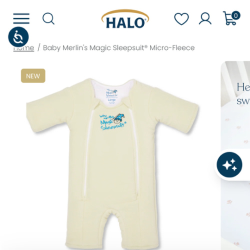 Cream Baby Merlin’s Magic Sleepsuit – Warm Microfleece Baby Sleepwear