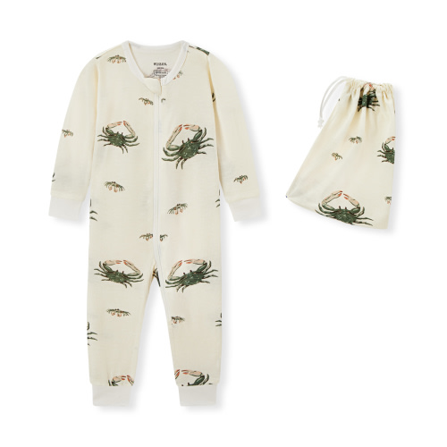 Coastal Crab Bamboo Zipper Pajama