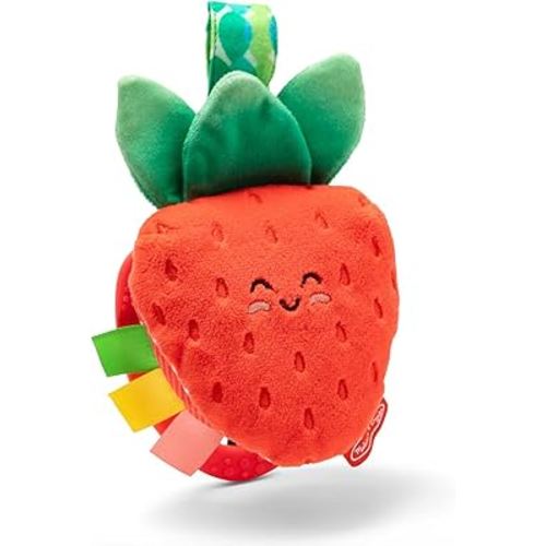 Melissa & Doug Peek-a-Boo Berry Take-Along Toy with Teether, Clip-On Stroller Toy for Baby Ages 12m+