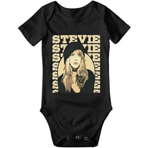 American Stevie Rock Nicks Singer Baby Onesie Newborn Romper Unisex Baby Short-Sleeve Bodysuit 3d Printed Jumpsuit Cute Clothes Cotton Soft Onesie 6 Months For Baby Girl Boy Bodysuits Outfit