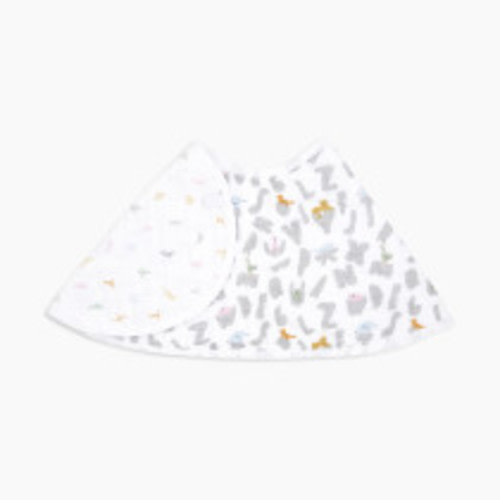 Aden + Anais Essentials Cotton Muslin Burpy Bib - Alphabet Animals
