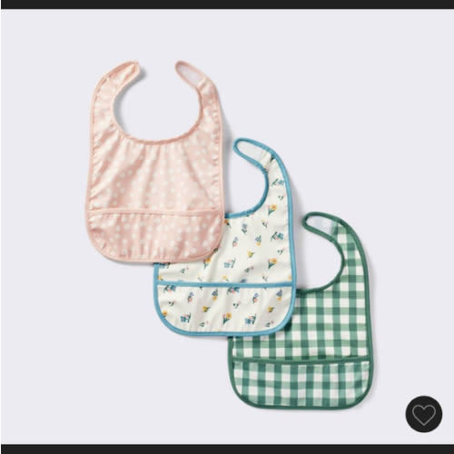 3-Pack Waterproof Baby Bibs for Eating - Lightweight Toddler Feeding Bibs with Large Food Catcher, Mess Proof, Food-Grade Baby Eating Essentials, Easy to Put On & Clean (Mellow)