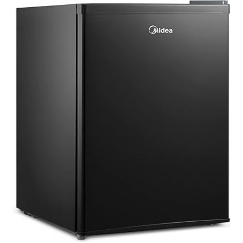 Midea WHS-87LB1 Refrigerator, 2.4 Cubic Feet, Black