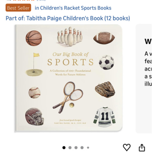 Our Big Book of Sports: A Collection of 100+ Foundational Words for Future Athletes (Tabitha Paige Children's Book Series)