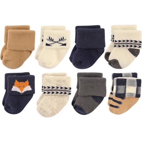 Hudson Baby Baby Girls' Cotton Rich Newborn and Terry Socks